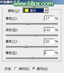 Photoshop给人物照片调出小清新黄绿色4