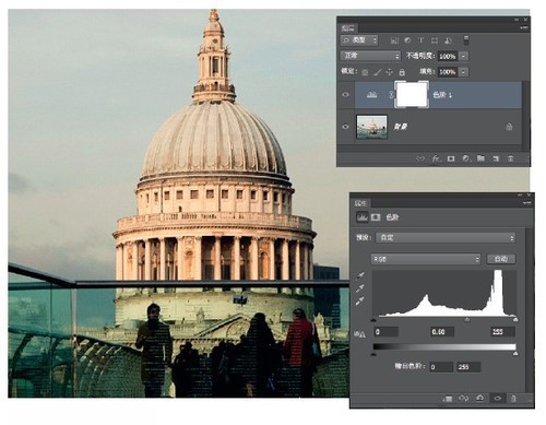 Photoshop调出建筑照片唯美青色调4