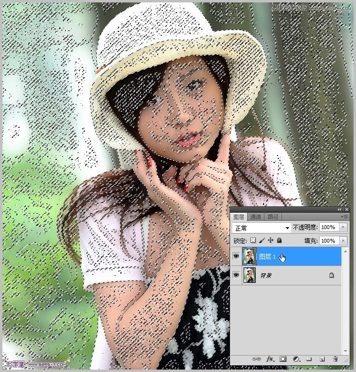 Photoshop调出可爱美女照片小清新素雅效果7