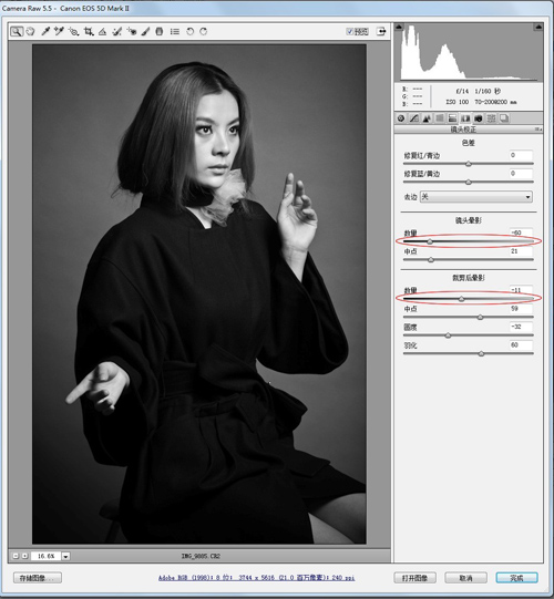 PhotoShop+Camera Raw 6.1调时尚黑白片3