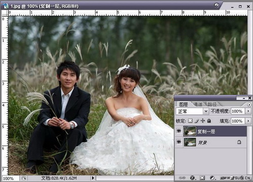 Photoshop调出婚纱照温柔暖色调教程3