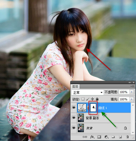 Photoshop快速调出漂亮的中性甜美外景美女5