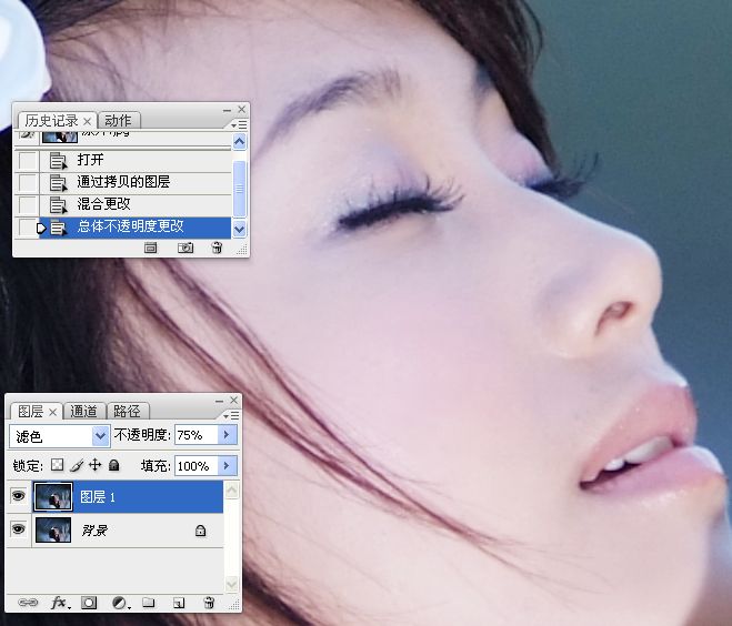 Photoshop使用LAB模式调出通透的阿宝色效果4