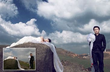 如何用PhotoShop调出照片中云朵的层次感1