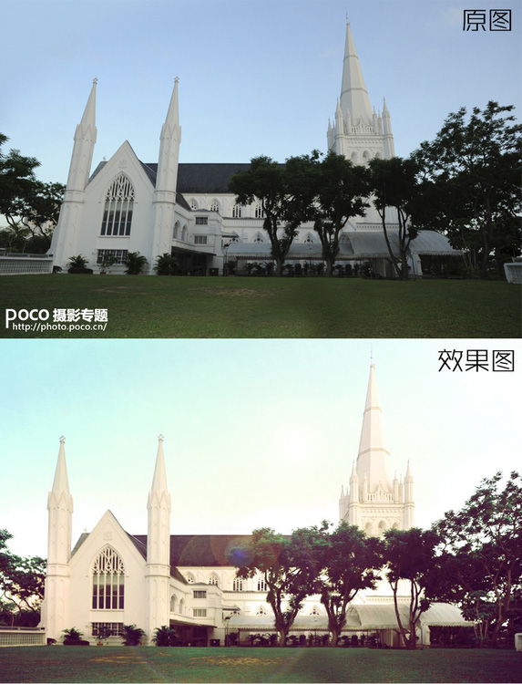 PhotoShop打造欧式建筑唯美城市风景调色教程2