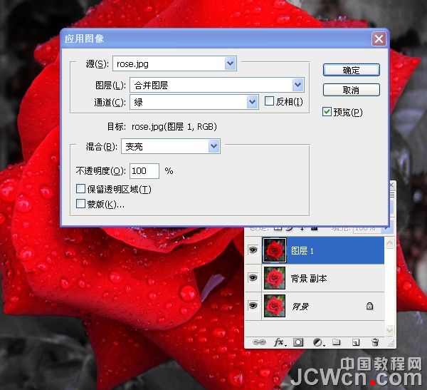 Photoshop把红色玫瑰变成金色玫瑰 PS调色教程4