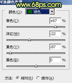 调出树林人物图片柔美的暗青色4