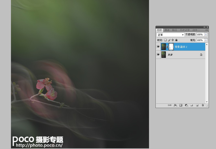PS打造花随影动、枝随影舞的动感花枝图片效果教程5