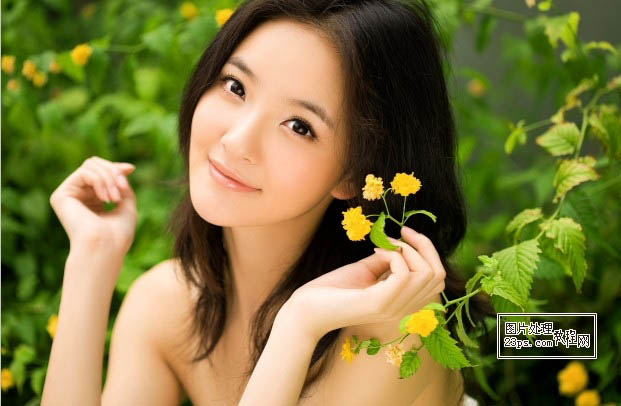 Photoshop给外景美女照片增加唯美的橙黄色3