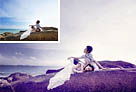 Photoshop打造经典蓝紫色海景婚片教程1