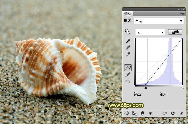 PS调出沙滩海螺照片淡黄色6