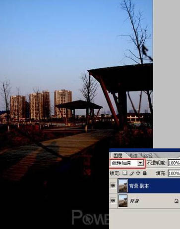 Photoshop调出风景图片流行的青黄色3