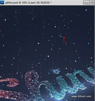 PS制作绚丽的闪光粒子字体特效34