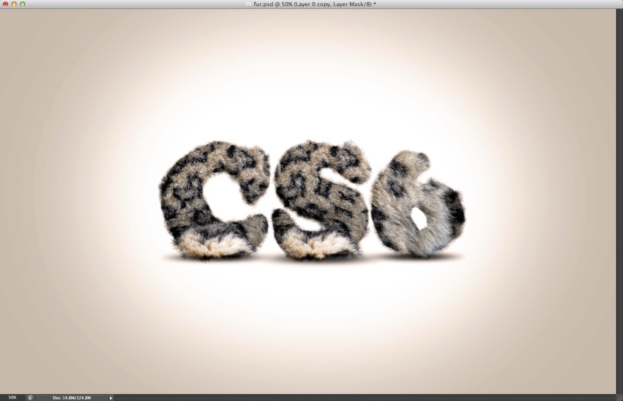 PhotoShop CS6制作逼真动物皮毛立体文字特效教程22