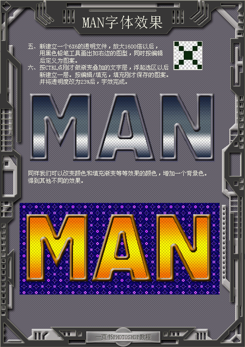 Photoshop MAN文字特效3