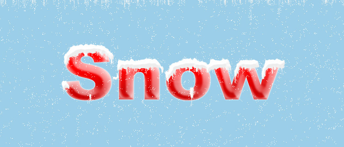 用ps滤镜制作积雪字1