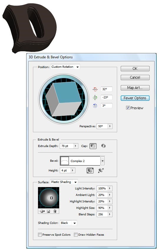 AI+PS打造童话梦境般的3D字体特效6