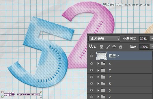 Photoshop制作彩色纹理的塑料艺术字教程18