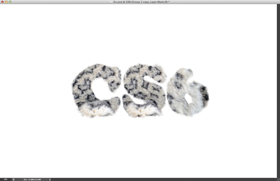 PhotoShop CS6制作逼真动物皮毛立体文字特效教程14