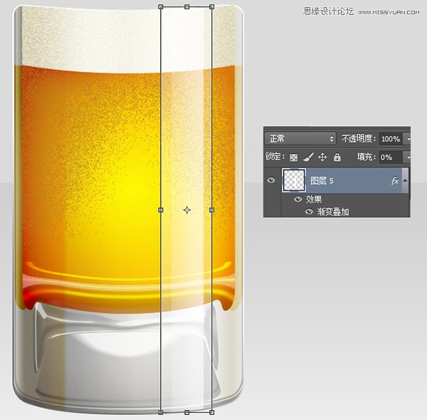 Photoshop绘制冰爽的啤酒和啤酒杯41