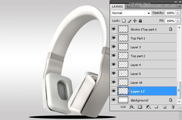 PS创建写实耳机图标教程81