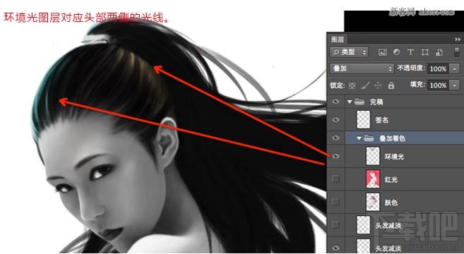 用Photoshop CC鼠绘神采飞扬的时尚美女13