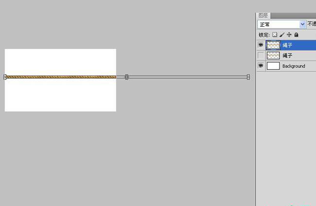 利用CS5操控变形工具把绳子扭曲成想要的文字3