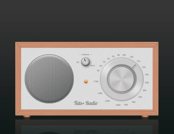 PS绘制逼真的淡雅木质收音机1