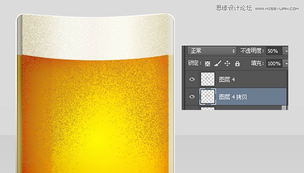 Photoshop绘制冰爽的啤酒和啤酒杯32