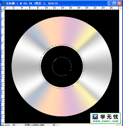 ps如何制作光盘10