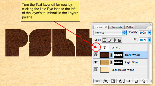 Photoshop制作木纹特效文字教程7