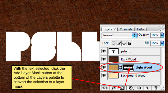Photoshop制作木纹特效文字教程5