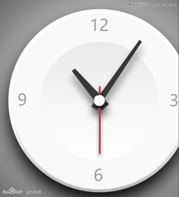 Photoshop绘制盘子形状的钟表效果19