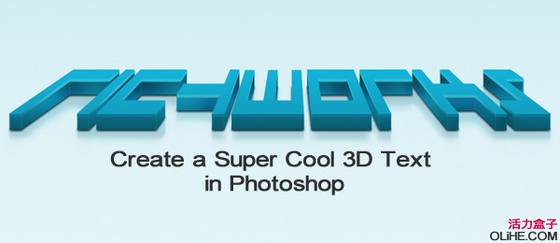 Photoshop制作3D文字特效1