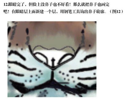 PS纯手绘老虎插画技巧10