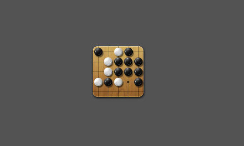 Photoshop制作围棋图标教程1