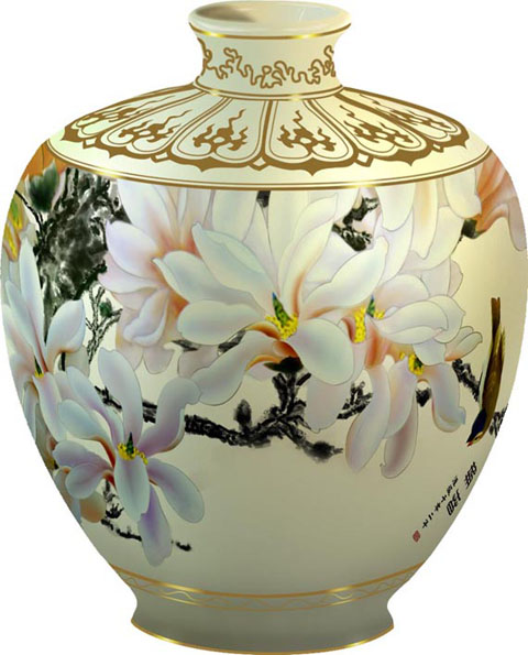 PhotoShop绘制一个经典中国风陶瓷瓶瓷器教程1