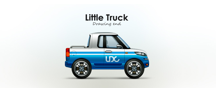 PhotoShop绘制Little Truck质感小皮卡车图标过程1