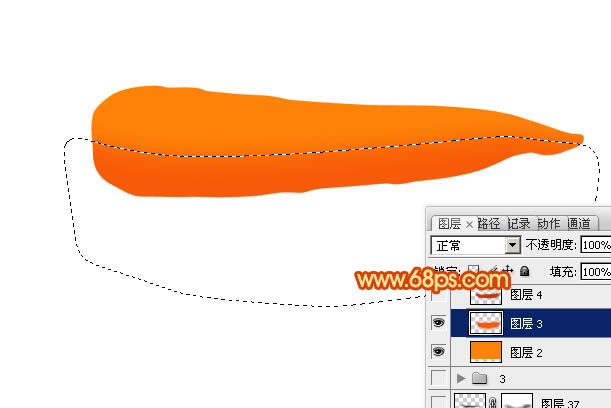 Photoshop制作一个新鲜红萝卜教程5
