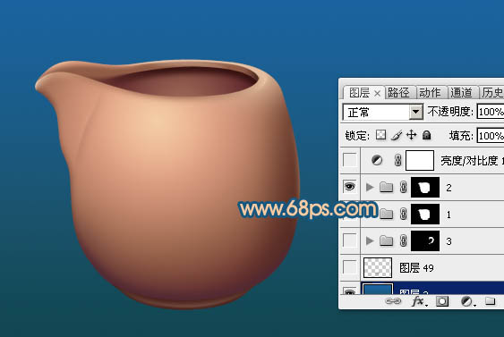Photoshop绘制陶瓷茶壶技巧4