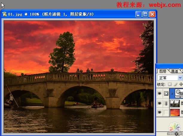 用PS合成唯美夕阳风景10