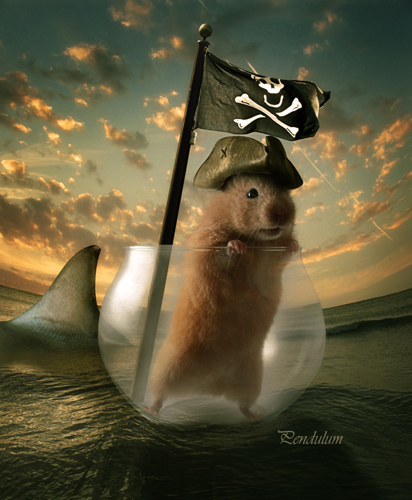 Photoshop合成可爱的海盗鼠船长教程1