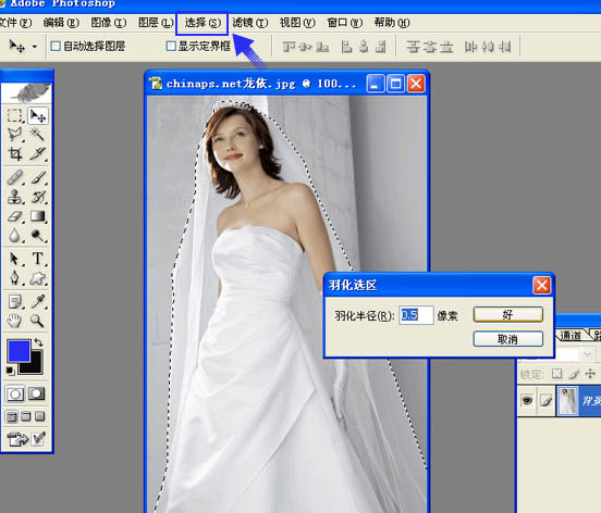 photoshop给婚片快速抠图的方法4