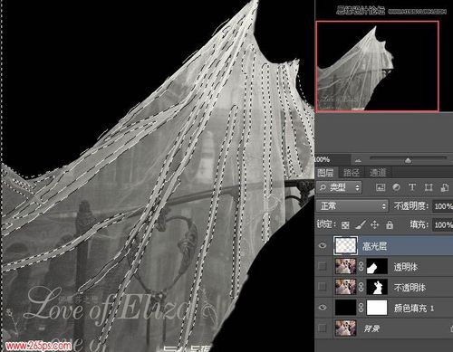 Photoshop通道工具给婚纱照片抠图8