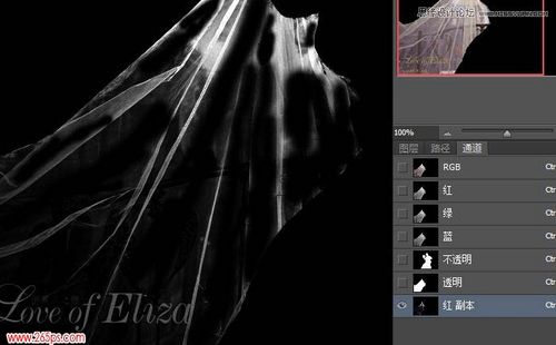 Photoshop通道工具给婚纱照片抠图11