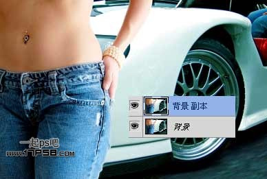 PS给美女腰部合成真实的立体海豚纹身效果教程2