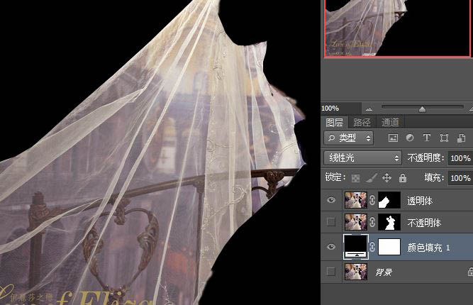 利用PS两次通道抠出透明婚纱5