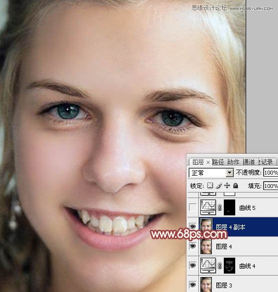 Photoshop使用通道法给满脸雀斑的女人磨皮34