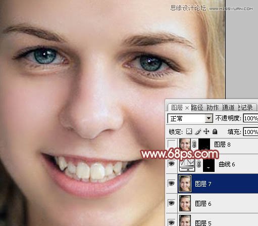 Photoshop使用通道法给满脸雀斑的女人磨皮35