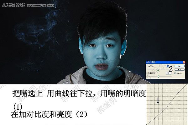 Photoshop制作人物阿凡达效果4